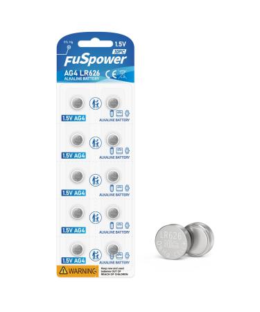 377 SR626SW Batteries 376 LR626 Battery AG4 1.5v Alkaline Coin Cells (10 Count (Pack of 1))