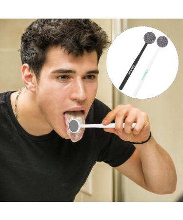 Healvian Tongue Cleaning Brush Tool - Portable Plastic Tongue Cleaner for Effective Mouth Hygiene & Plaque Removal - Buy Online on GoSupps.com
