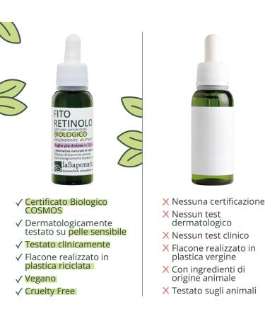 The Soapbox La Saponaria PhytoRetinol Facial Serum provitamin A collagen moisturizer antiaging wrinkles and fine lines firming natural vegan crueltyfree recycled - Buy Online on GoSupps.com