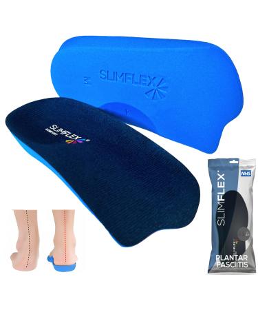 Slimflex Comfort Plantar Fasciitis Insoles for Flat Feet and Heel Pain - Medium Support - 3/4 Length Orthotic Insoles Prescribed Daily by Podiatrists - Also prescribed for Achilles tendonitis Support 3 - 4 UK