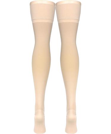 Truform Compression Thigh High Stockings 20-30 mmHg - Beige Medium 2 Pack - Supportive & Comfortable for International Shipping - Buy Online on GoSupps.com