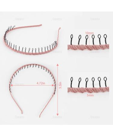 AUEAR 10 Pcs Vintage Metal Headbands for Women Girls - Ribbon Wrapped Hair Hoop Comb Hairbands (Multi Color) - Buy Online on GoSupps.com