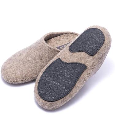 Womens Wool Slippers with Arch Support | Hypoallergenic & Non-Slip | Wide Fit Grey | Size 10-10.5 - Buy Online on GoSupps.com