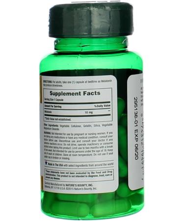 Nature's Bounty Melatonin 10mg Capsules 60 ea (Pack of 2) 60 Count (Pack of 2) - Buy Online on GoSupps.com