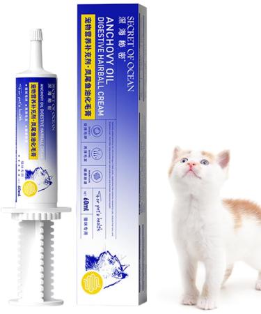 Cat Hairball Paste | Cat Nutritional Gel Anti Hairball Control Supplement Natural and Effective Hairball Gel for Healthy Tissue Kitten and Cats 60ml - Buy Online on GoSupps.com