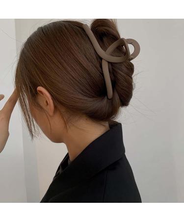 Large Hair Claw Clips for Thick Hair - 4 Pack Matte Butterfly Clips for Women with Strong Hold - Ideal for Thick Curly Hair - 90's Style Jaw Clips (Neutral) - Buy Online on GoSupps.com