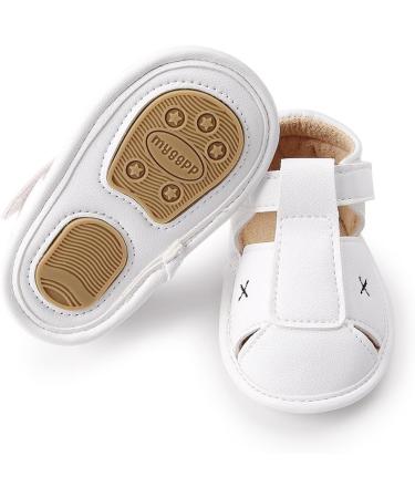 MK MATT KEELY Baby Boys Soft Sole Sandals | Toddler Anti-Slip First Walking Shoes 6-12 Months - White - Buy Online on GoSupps.com