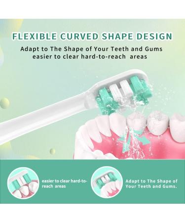YMPBO Toothbrush Heads Compatible with AquaSonic Black Series - 10Pcs Electric Brush Heads Refill + Free Stand Holder - Soft Dupont Bristles - White - Buy Online on GoSupps.com