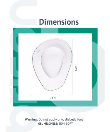 Metatarsal Pads Ball of Foot Cushion 3 Pairs - Gel Inserts for High Heels - Pain Relief & Prevention Insoles - Buy Online on GoSupps.com