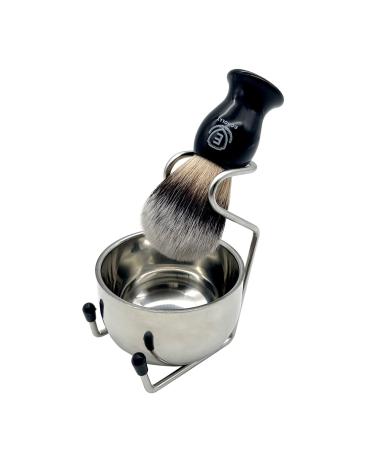 3pcs Shaving Brush Set by Echolly-Premium Mens Shaving Brush Stainless Steel Stand and Bowl-Traditional Wet Shaving Kit-Best Shaving Gifts for Men Boyfriends Fathers