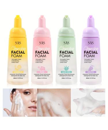 Lightweight Foamy Facial Cleanser | Gentle Soap-Free Face Wash for Sensitive Skin | Hypoallergenic & Replenishing Formula with Grapes & Grapefruit - Buy Online on GoSupps.com