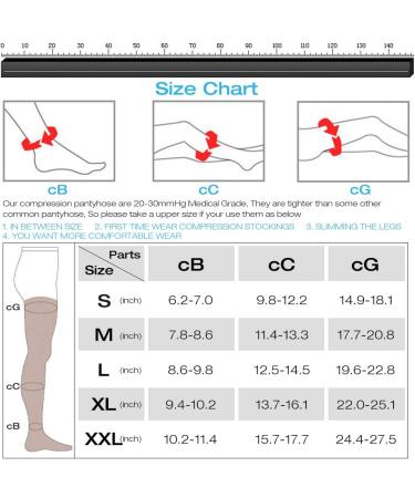 Buy Medical Compression Tights for Women - 20-30 mmHg Opaque Support Hose for Varicose Veins & Edema Open Toe Beige (Pack of 1) - Buy Online on GoSupps.com