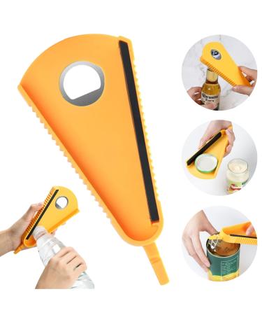 Crethink 5 in 1 Multi Opener Bottle Opener Jar Gripper Opener Can Beer Opener Twist Off Lid Kitchen Tool - Designed for Weak Hands Seniors Arthritis - Ideal for Elderly and Children style.1