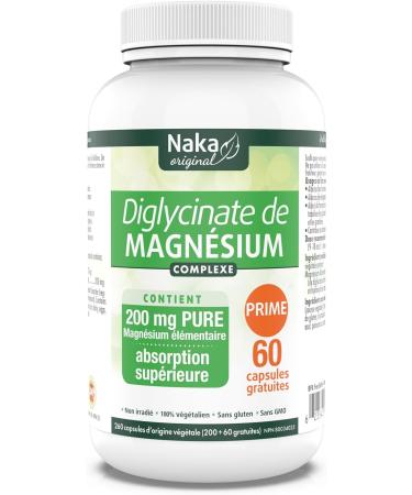 Naka Magnesium Bisglycinate 200 mg - 260 Veggie Caps 260 count (Pack of 1) - Buy Online on GoSupps.com