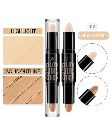 2-in-1 Highlight Contour Stick - Cruelty Free Makeup for Effortless Contouring and Shading (02) - Buy Online on GoSupps.com