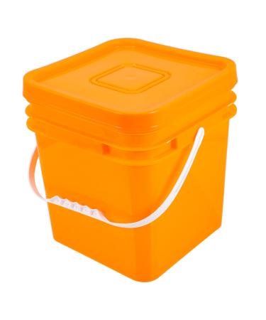 HOMOCONO Sealed Bucket Grain Canister Cereal Dispenser Buckets Plastic Multifunction Laundry Rack 26X24CM As Shown