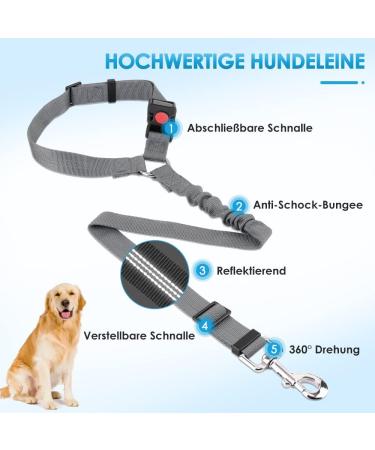 Slowton Dog Car Belt - 2PC Adjustable Reflective Headrest Straps for Safe Travel | Premium Dog Seatbelt - Buy Online on GoSupps.com