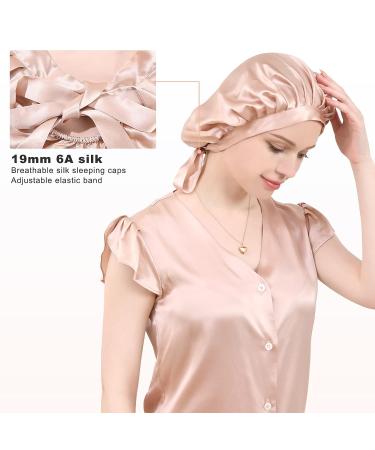 Daisysilk Silk Hair Bonnet for Women | Adjustable Silk Hair Wrap Cap for Sleeping | Breathable & Stylish Pink Hat - Buy Online on GoSupps.com