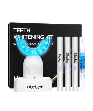 Bigtiger Teeth whitening kit with Wireless LED Light Teeth whitening Tray Whitening Gel Proven to be Suitable for Sensitive Teeth whitening Can Remove a Variety of Stains
