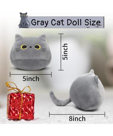 DNFASCHI Gray Cat Plush Toy Cute Cat Stuffed Animals Plush Toy 3Pcs Gray Cat Plushie Soft Mini Cat Plush Toys for Girls Boys Cute Stuffed Cat Doll for Birthday - Buy Online on GoSupps.com