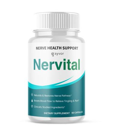 Nervital Capsules Official Nervital Supplement Pills with All Natural Ingredients Advanced Formula for Optimal Health & Nerve Support with Maximum Strength Vitamins for Women & Men (60 Capsules)