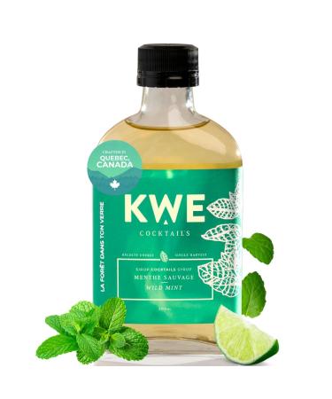 KWE Wild Mint Cocktail Syrup - 200ml | Canadian-Made Mixer for Cocktails & Mocktails | Refreshing Mint Ideal with Rum