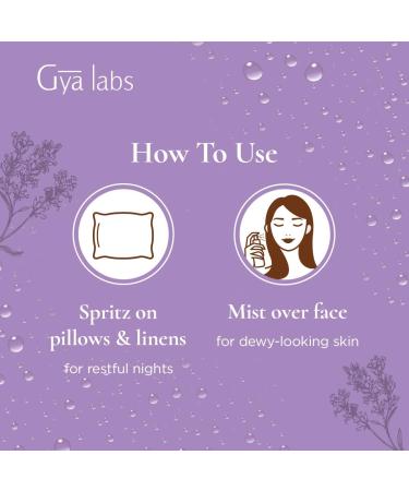 Gya Labs Lavender Spray - 100ml Hydrosol for Skin, Face, and Pillow - Essential Oil Body Mist - Buy Online on GoSupps.com