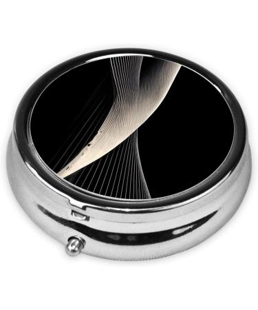 Abstract Curves Round Pill Box Organizer - 3 Compartment Portable Travel Pill Box for International Shipping - Buy Online on GoSupps.com