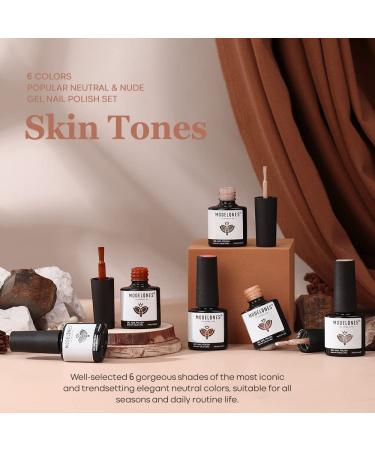 Modelones 6-Piece Nude Gel Nail Polish Set for All Skin Tones - Soak Off LED Gel Manicure Kit for DIY Nail Art at Home - Perfect Mother's Day Gift for Women - Buy Online on GoSupps.com
