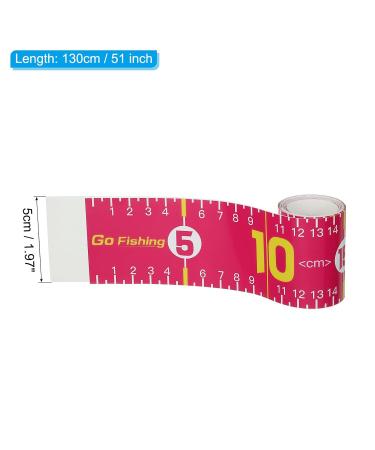 PATIKIL Self-Adhesive Fish Ruler - 51 Waterproof Fish Tape Measure Sticker for Fishing Boat Kayak and Workbench - Rose Red - Buy Online on GoSupps.com