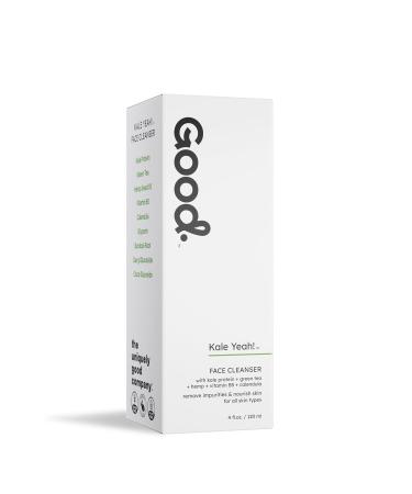 Superfood Facial Cleanser Kale Yeah! - Vegan Green Tea Antioxidant Wash - Gentle Daily Face Cleanser & Makeup Remover for All Skin Types - Buy Online on GoSupps.com