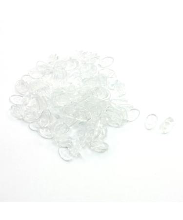 Ruilogod 150 x Oval Shape Clear Silicone Slider on Nose Pad 11mm for Eyeglasses