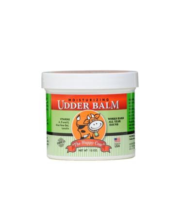 The Happy Cow Moisturizing Udder Balm - 12 ounce jar - Buy Online on GoSupps.com