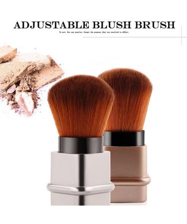 Retractable Powder Brush Travel Nail Dust Brush Portable Makeup Brush with Cover Silver Manicure Tackle - Buy Online on GoSupps.com