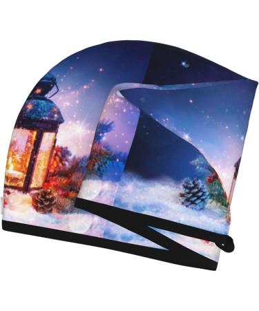 Hair Towel Wrap for Quick Drying - Christmas Lantern Design | Ultimate Hair Drying Turban - Buy Online on GoSupps.com