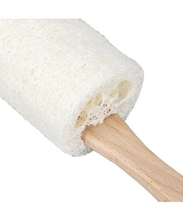 Exfoliating Loofah Bath Brush with Wooden Handle - Shower and Body Scrubber for Men and Women - Buy Online on GoSupps.com