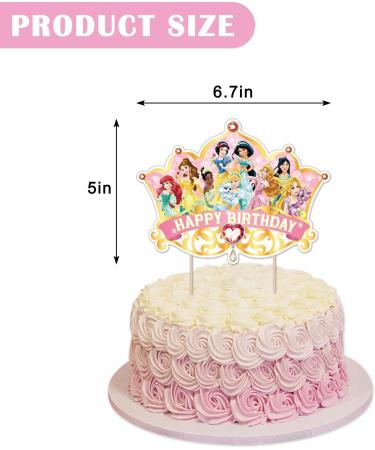 25PCS Princess Cake Toppers Cake Decorations Cartoon Cup Cake Baby Shower Themed Birthday party Supplies for Girls - Buy Online on GoSupps.com