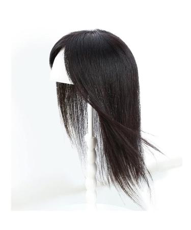 Hairpiece 9 x 14 cm crown straight topper hairpieces clip in human hair extension hair topper for women natural black 20 cm