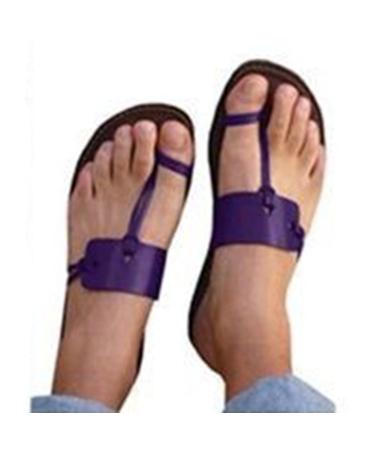 Womens Bunion Splints Sandals Retro Comfort Soft Toe Corrector Beach Flip Flops Summer Lightweight Orthopedic Slippers for Ladies for Plantar Fasciitis/Hallux Valgus 6.5 Purple