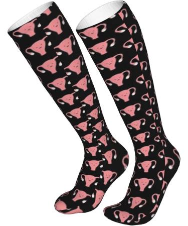 Happy Uterus Black Compression Socks for Women & Men | 15-20 mmHg Circulation Support for Running & Cycling | Standard Size 10463 - Buy Online on GoSupps.com