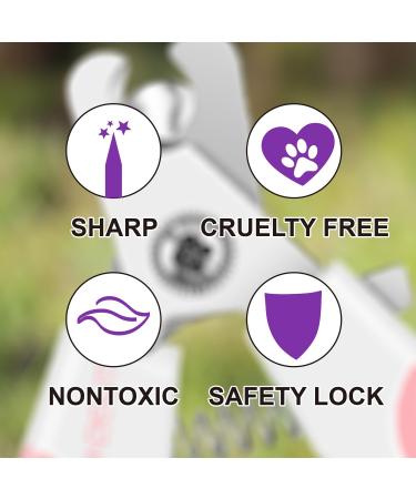 OneCut 4.7 Small Dog & Cat Nail Clipper - Stainless Steel Trimmers for Small Animals - Professional Quality Pet Nail Clipper in Purple - Buy Online on GoSupps.com