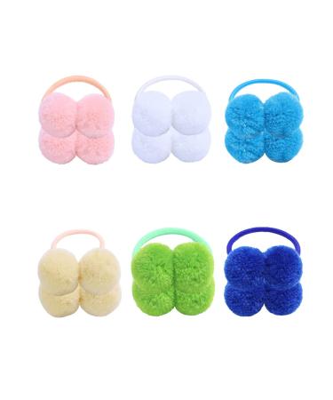 40 Pack Candy Color Pompom Elastic Hair Ties for Girls and Teens - Buy Online on GoSupps.com