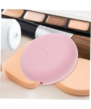 DRESSOOS Silicone Cosmetic Box Portable Makeup Sponge Holder Portable Makeup Puff Holder Silicone Beauty-blender Powder Puff Holder Small Makeup Travel Pocket Pink Cosmetic Bag Silica Gel 7.50X7.50X2.00CM Pink - Buy Online on GoSupps.com