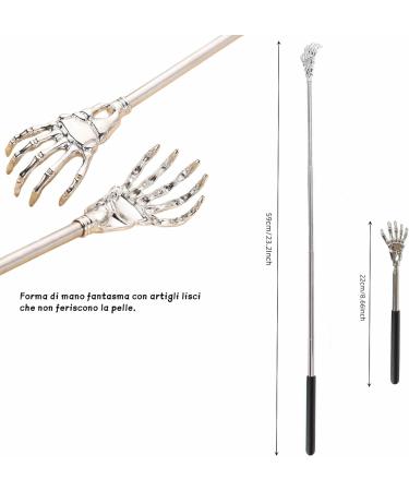 Telescopic Back Scratcher Set - 2 Stainless Steel Easy-to-Carry Back Scratchers for Ultimate Relief | International Shipping Available - Buy Online on GoSupps.com