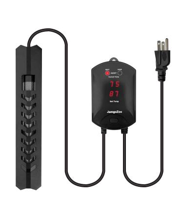 JamgoZoo Aquarium Heater with Thermostat: 100W/200W/300W/500W Fish Tank Heater - Submersible Fresh & Saltwater Heater for Fish Tank with External Temperature Smart LED Display Controller