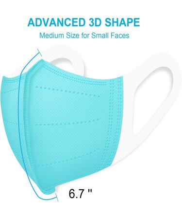 Comix Disposable Face-Masks for Women/Teenagers Teen Girls-Face Mask with Assorted 6 Colors-Pink  Aqua  Green  Yellow  Purple and Royal Blue  Pack of 60 - Buy Online on GoSupps.com