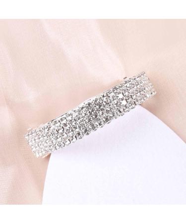 Yheakne Boho Crystal Ponytail Holder | Luxury Hair Cuff Barrette | Rhinestone Hair Clip for Women and Girls - Buy Online on GoSupps.com