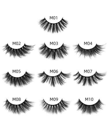 Wholesale 100 Pairs Mix Faux 3D Mink Lashes Bulk Set - Natural False Eyelashes for Makeup - Buy Online on GoSupps.com
