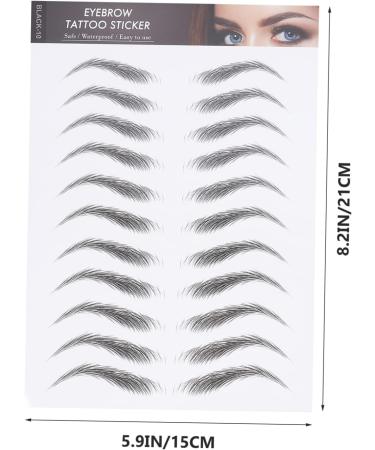 POPETPOP 12 Sheets Waterproof Eyebrow Stickers Makeup Tools Realistic Fake Eyebrows Temporary Brow Tattoos 4d - Buy Online on GoSupps.com