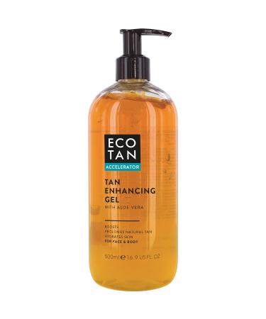 EcoTan Face and Body Tanning Accelerator Gel 500ml Stimulates Boosts Prolongs & Protects Natural Tan with Aloe Vera Soothes & Hydrates Skin Fast Absorbing & Non-Greasy 500 ml (Pack of 1)